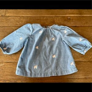 Girls Crew cuts shirt, puff sleeve with unicorn pattern, Sz 4T